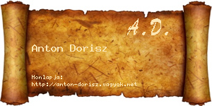 Anton Dorisz névjegykártya